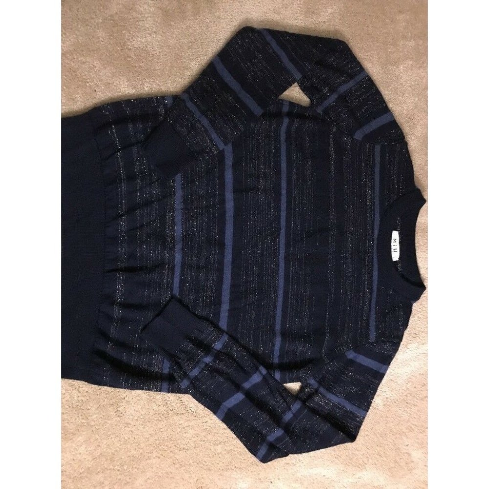 M.i.h Jeans Women's Blue Falls Metallic Striped Me - Picture 5 of 7